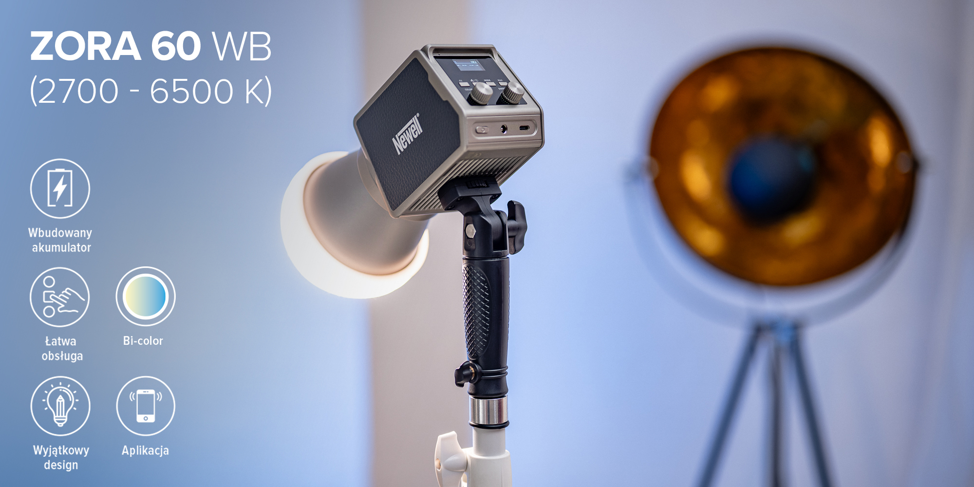 Lampa LED Newell Zora 60 WB (2700 - 6500 K)